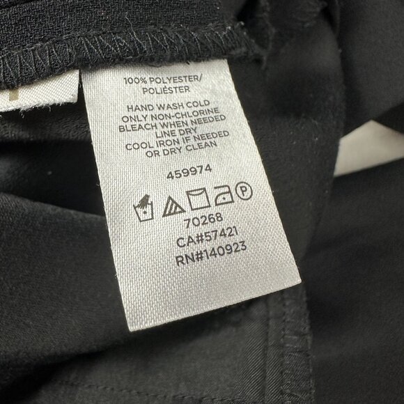 Loft Womens High-Waist Black Button Front Wide-Leg Pants Size 6 - Picture 6 of 6